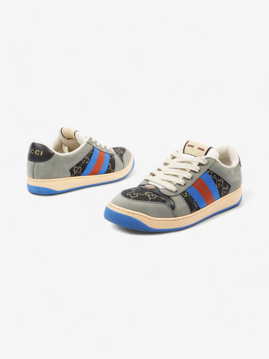 Gucci Screener Sneakers Black Monogram  / Grey / Blue Canvas EU 41 UK 7 Image 9