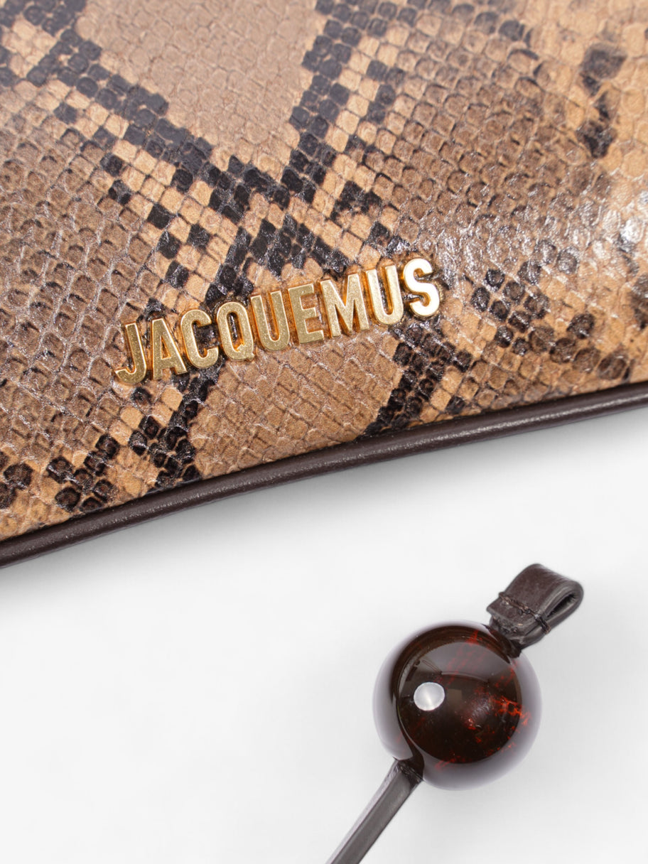 Jacquemus Le Bisou Perle Snake Brown Leather Image 6