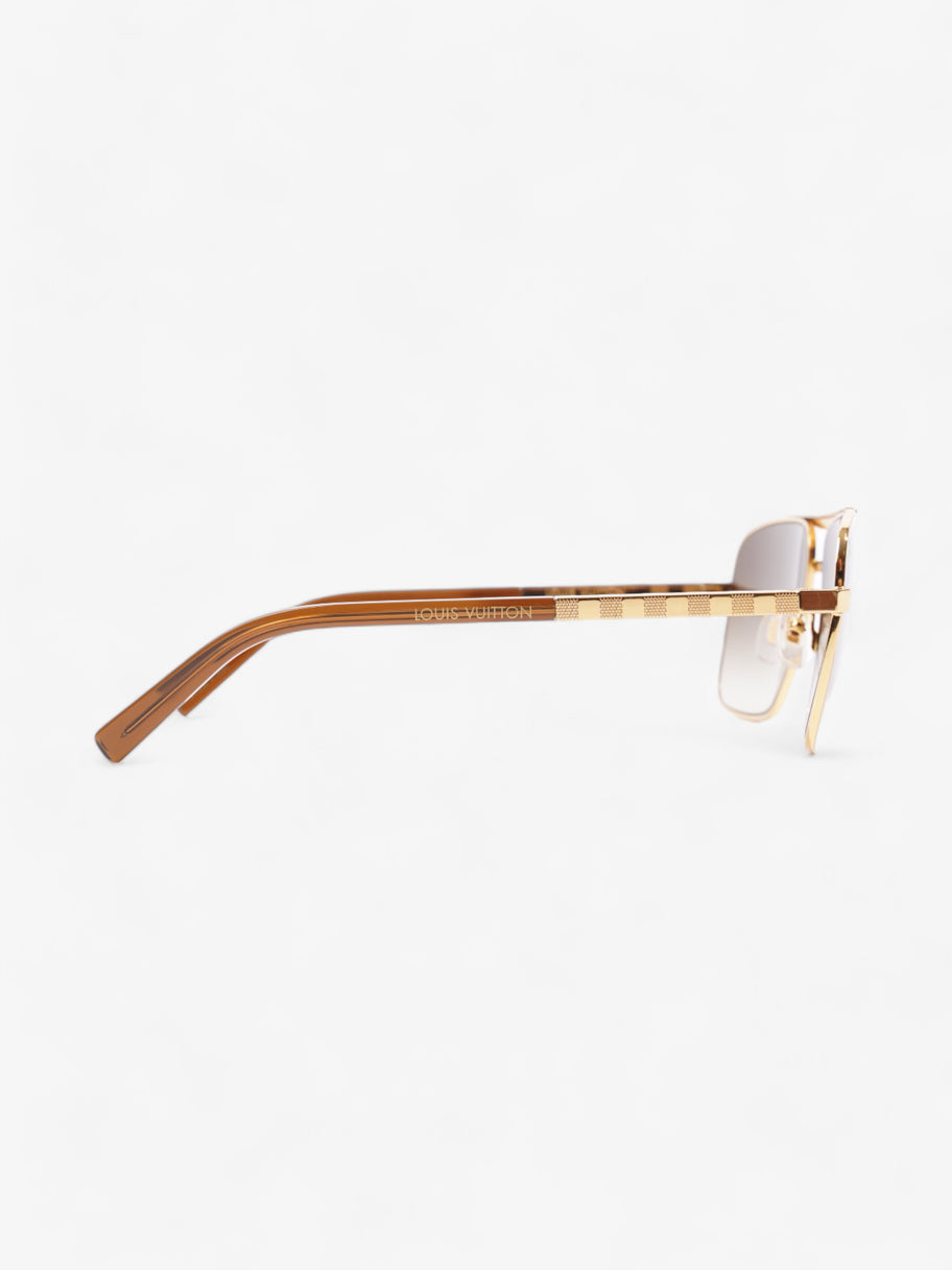 Louis Vuitton Attitude Sunglasses Gold / Brown Base Metal 140mm Image 4