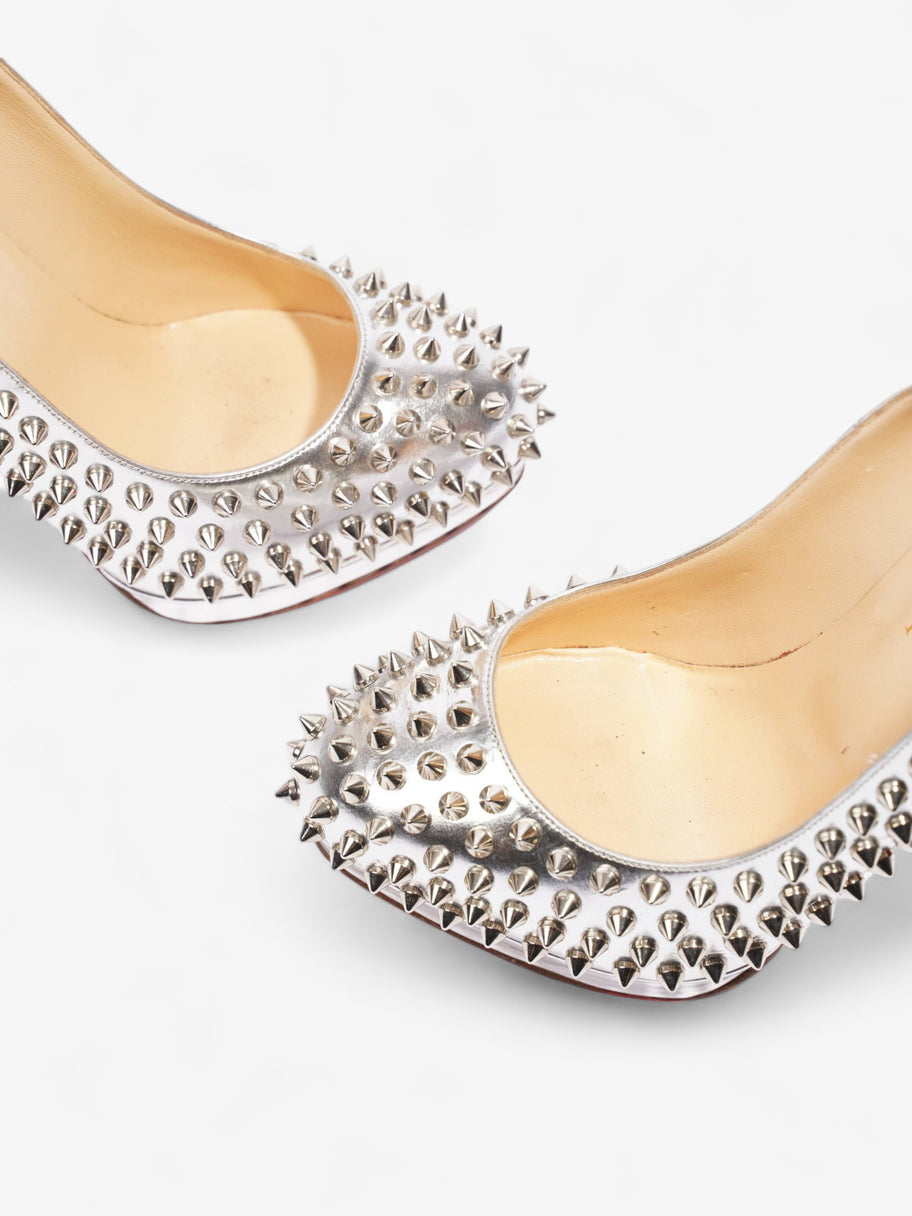 Christian Louboutin Platform Spiked Heel 150 Silver Leather EU 41 UK 8 Image 10