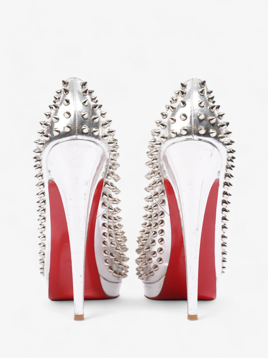 Christian Louboutin Platform Spiked Heel 150 Silver Leather EU 41 UK 8 Image 6