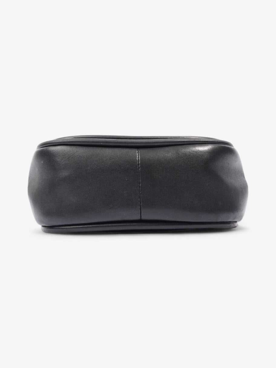 Chanel Reverse Chevron Round Top Handle Black Leather Image 6