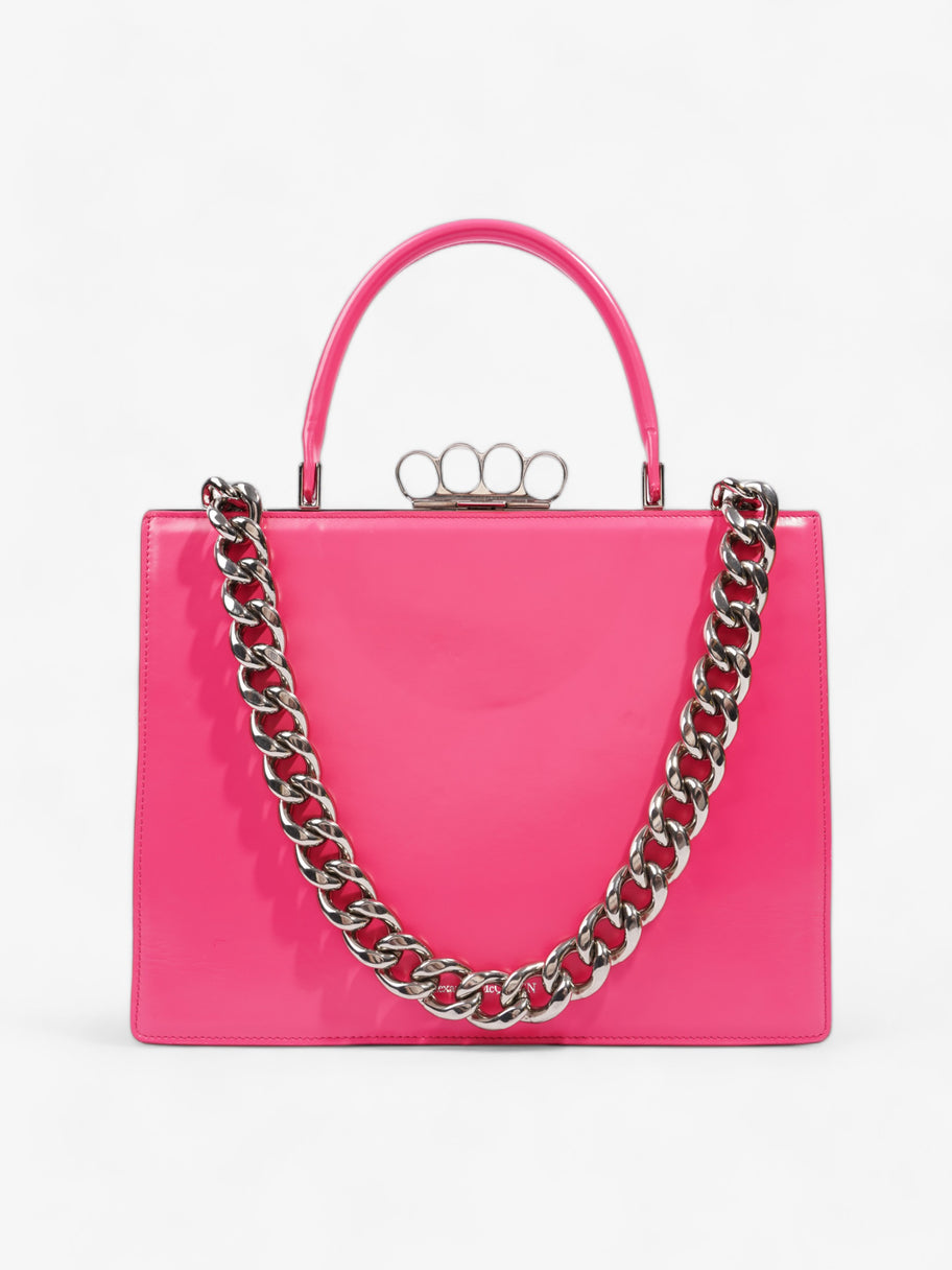 Alexander McQueen Four Ring Top Handle Neon Pink Leather Image 1