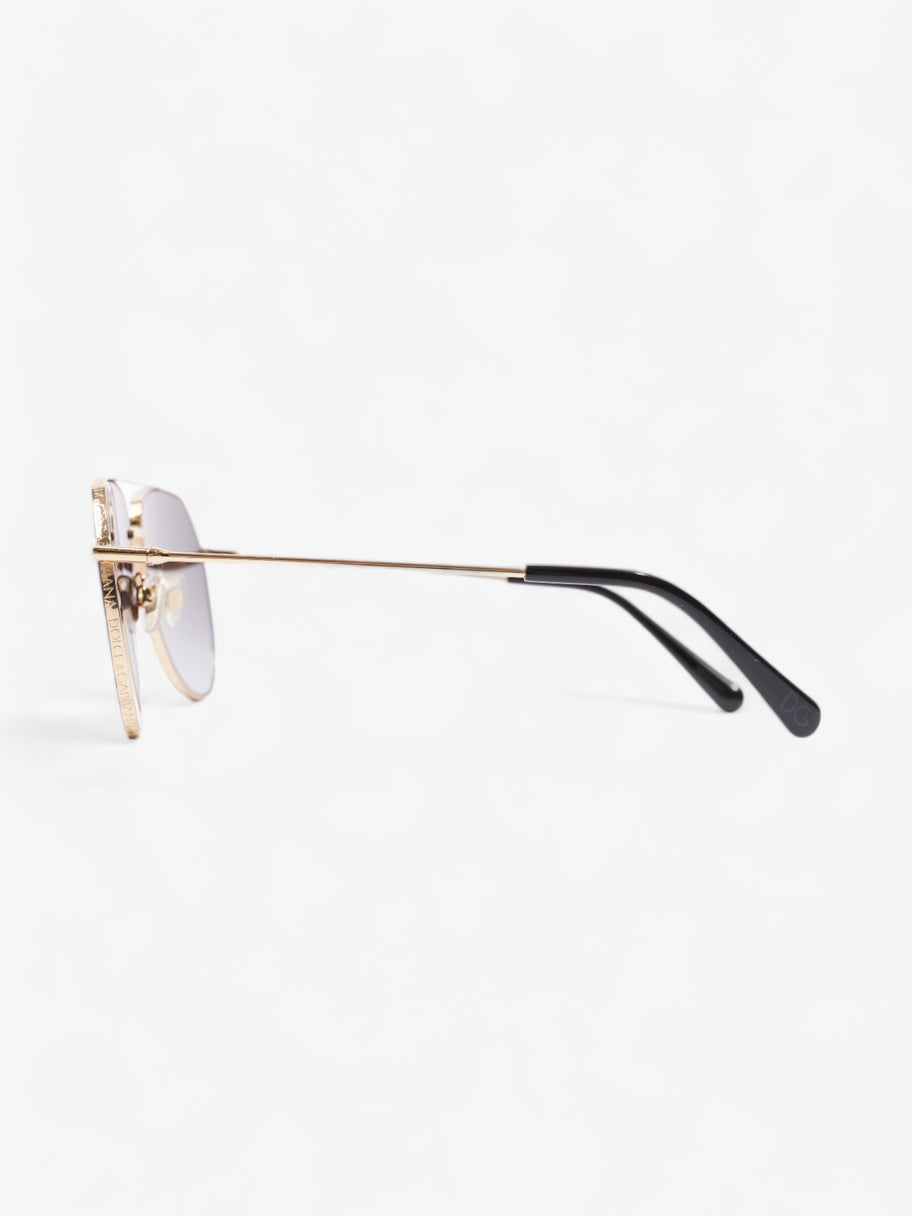 Aviator Sunglasses Black / Gold Acetate 140mm Image 2