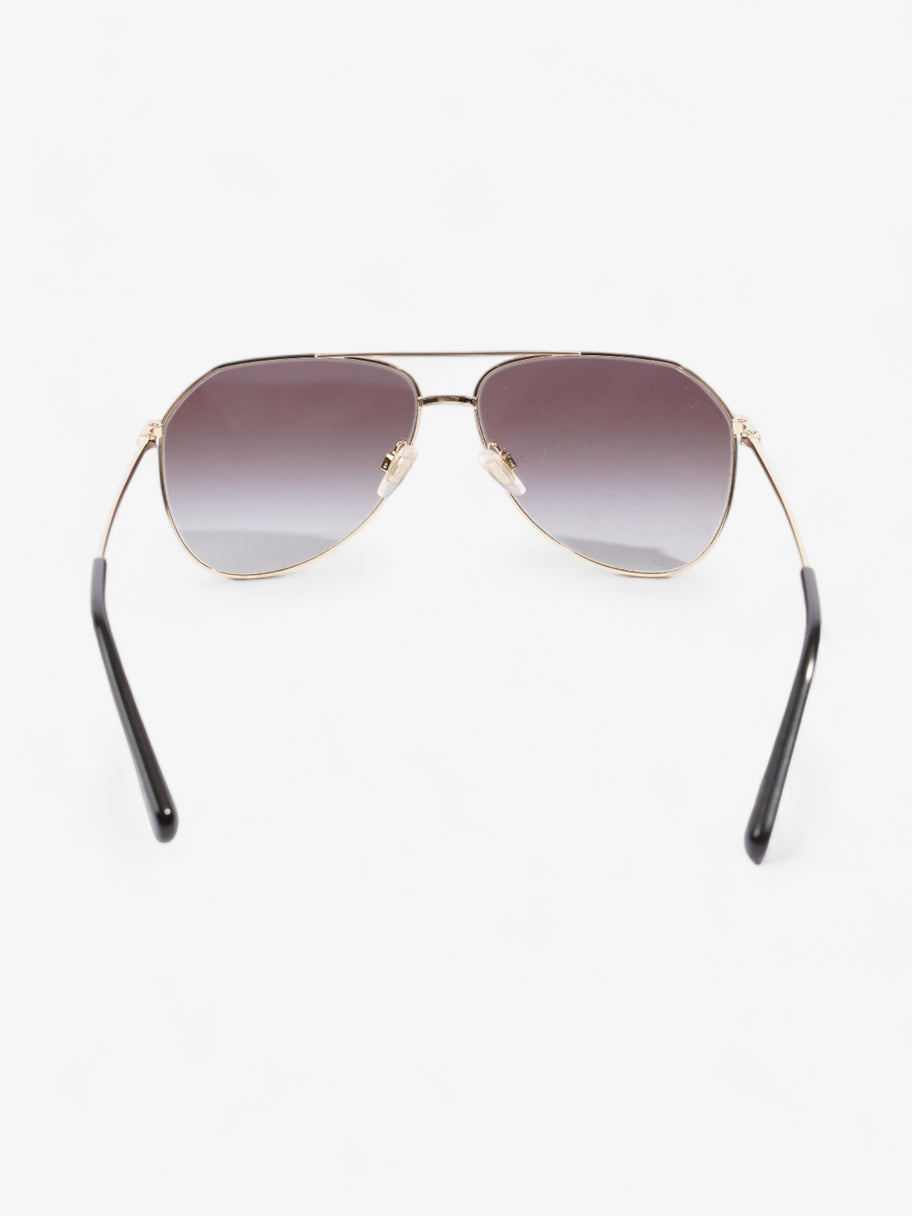 Aviator Sunglasses Black / Gold Acetate 140mm Image 3