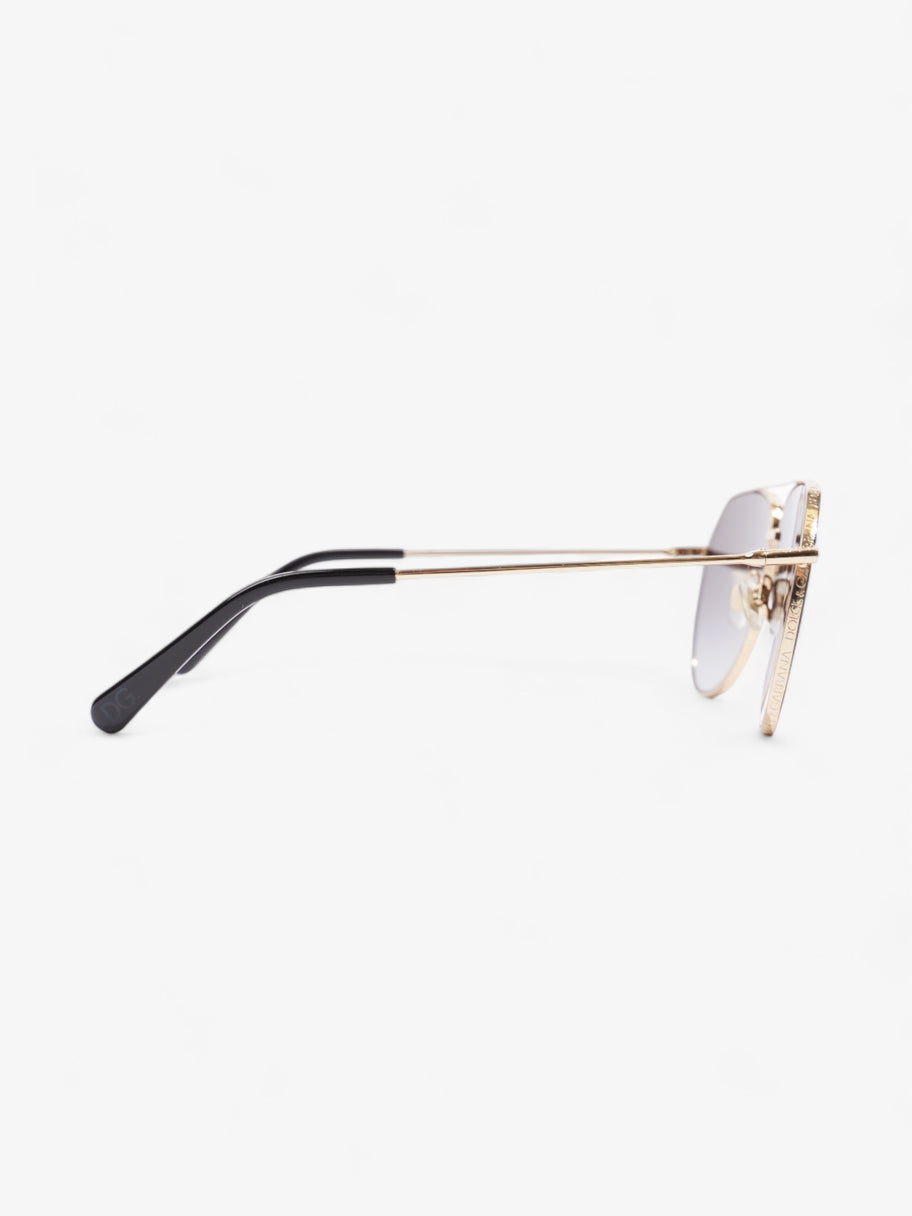 Aviator Sunglasses Black / Gold Acetate 140mm Image 4