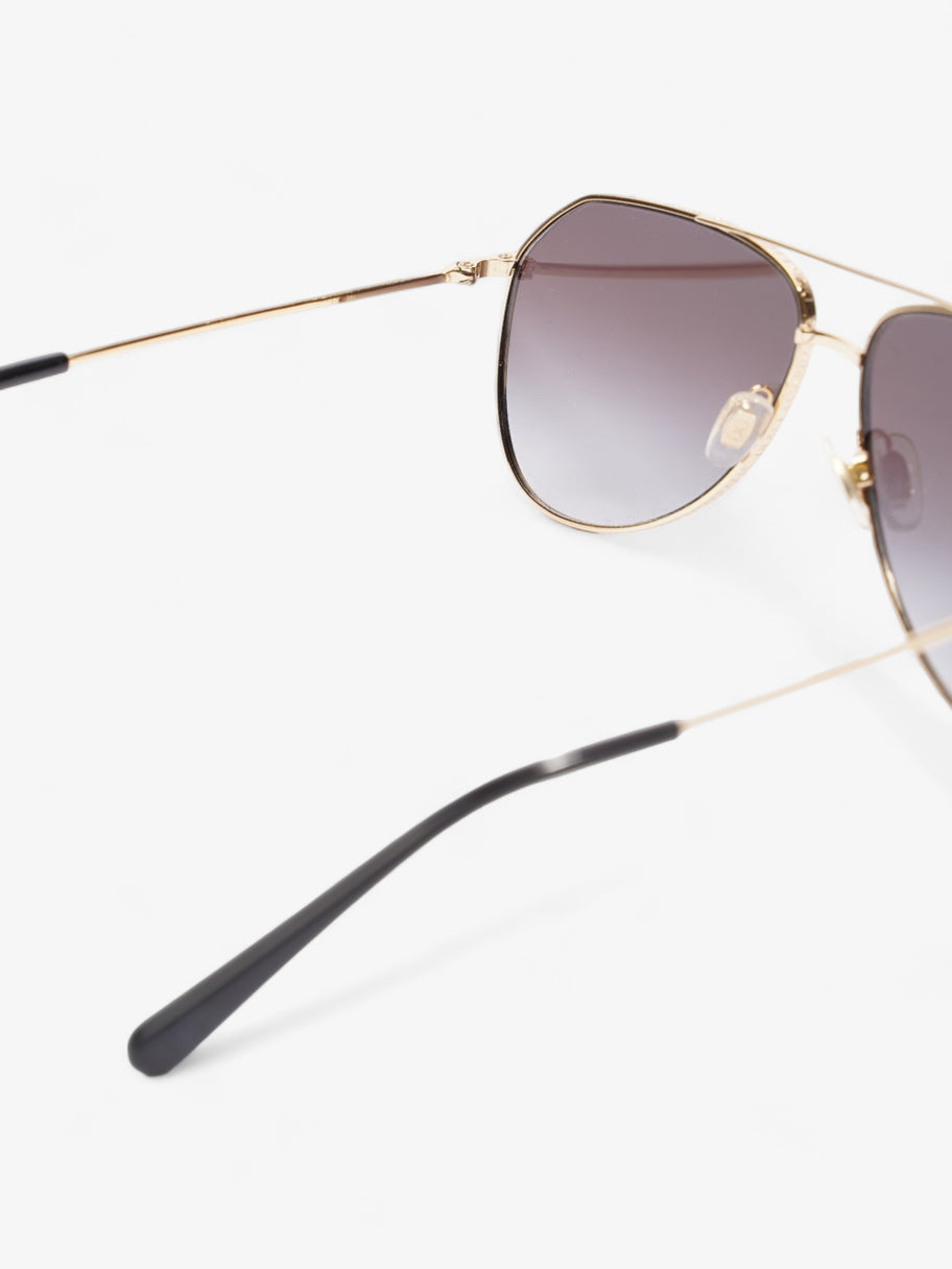 Aviator Sunglasses Black / Gold Acetate 140mm Image 5