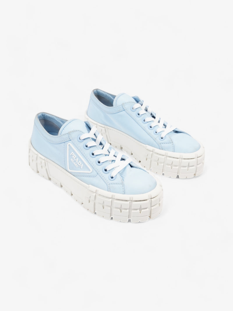  Prada Double Wheel Re-Nylon Sneakers Light blue / White Re Nylon EU 37.5 UK 4.5