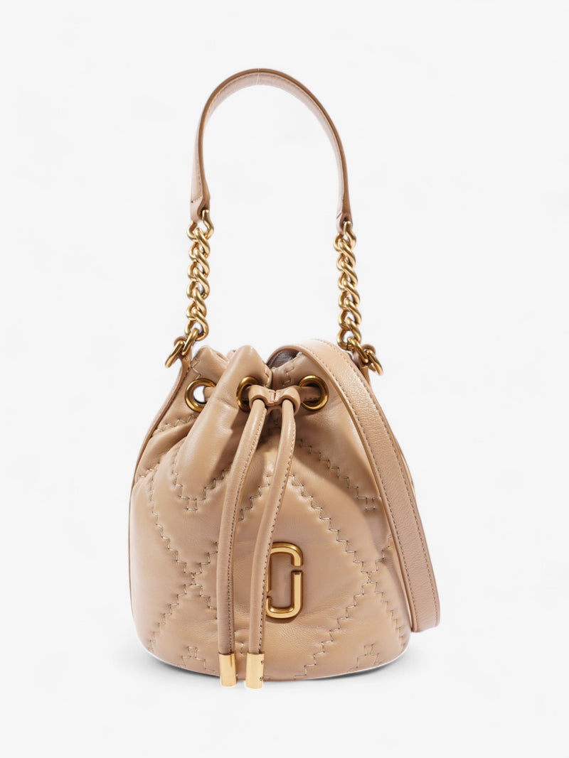  Marc Jacobs Quilted Bucket Bag Camel Leather