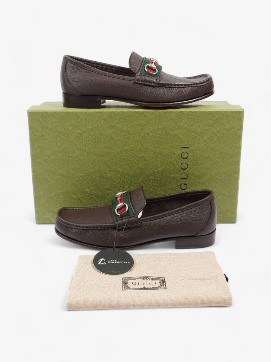 Gucci Horsebit Loafers Brown / Green / Red Leather EU 40.5 UK 6.5 Image 10