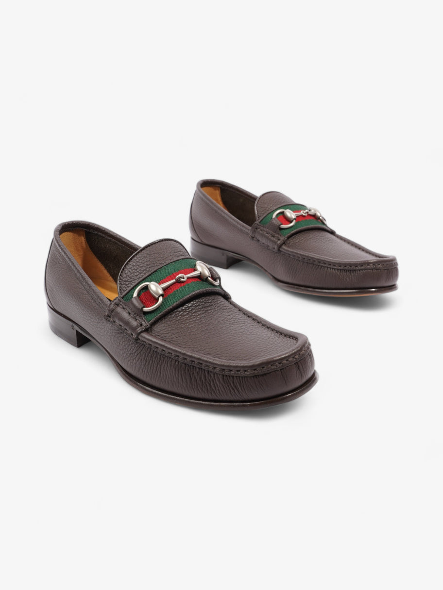 Gucci Horsebit Loafers Brown / Green / Red Leather EU 40.5 UK 6.5 Image 2