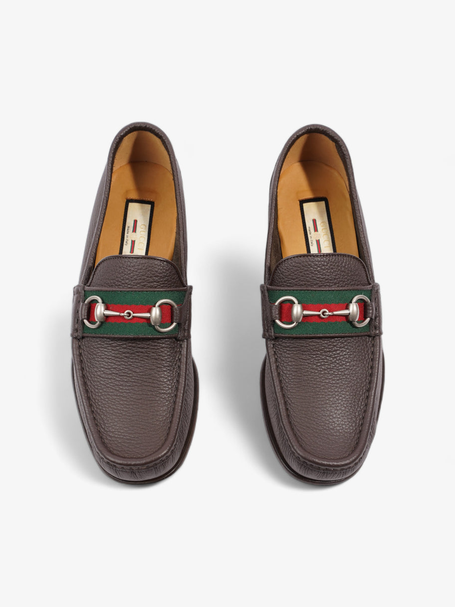 Gucci Horsebit Loafers Brown / Green / Red Leather EU 40.5 UK 6.5 Image 8