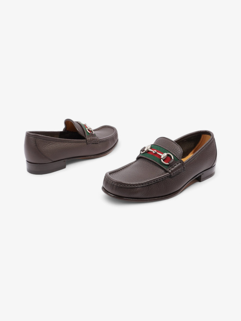 Gucci Horsebit Loafers Brown / Green / Red Leather EU 40.5 UK 6.5 Image 9