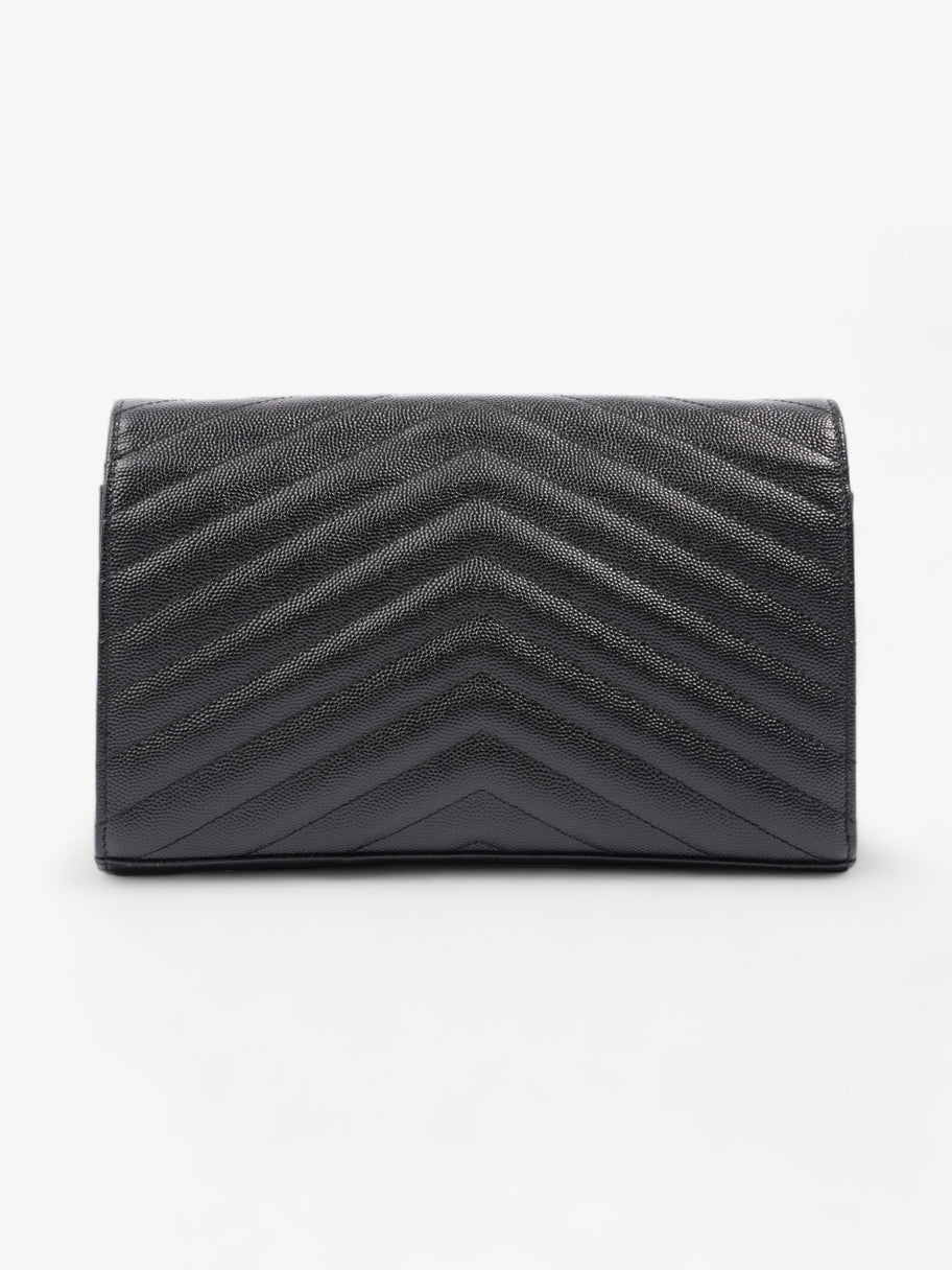 Saint Laurent Monogram Envelope Wallet on Chain Black Matelasse Leather Image 4