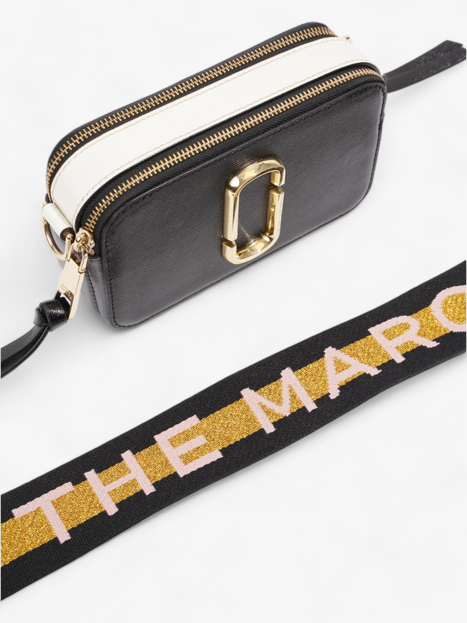 Marc Jacobs The Snapshot Black / Grey / White Saffiano Leather Image 7