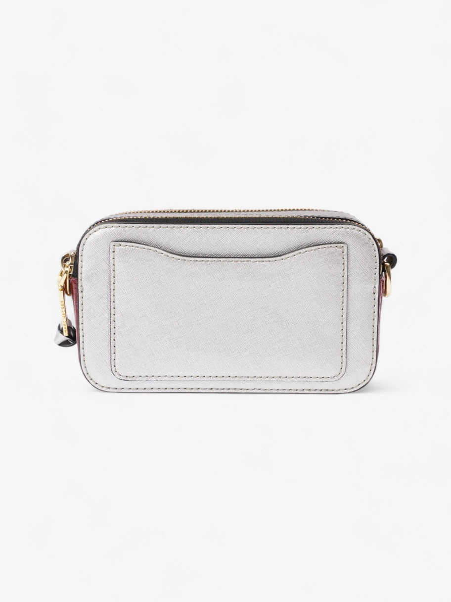 Marc Jacobs The Snapshot Bag Silver / Burgundy / Grey Leather Image 4