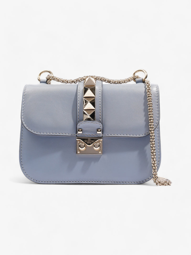  Valentino Glam Lock Pale Blue Leather Small