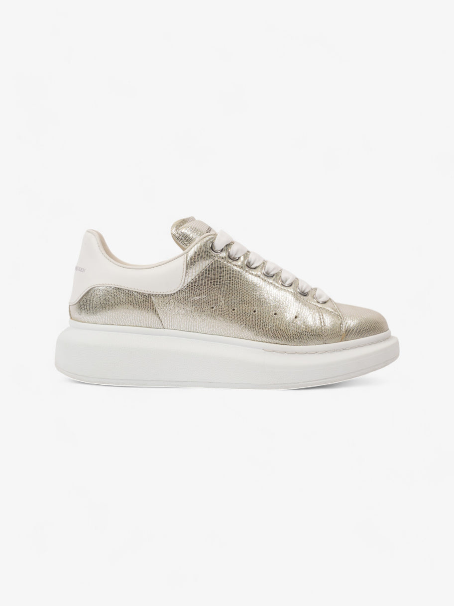 Alexander McQueen Oversized Sneakers Silver / White Tab Lizard EU 38.5 UK 5.5 Image 1