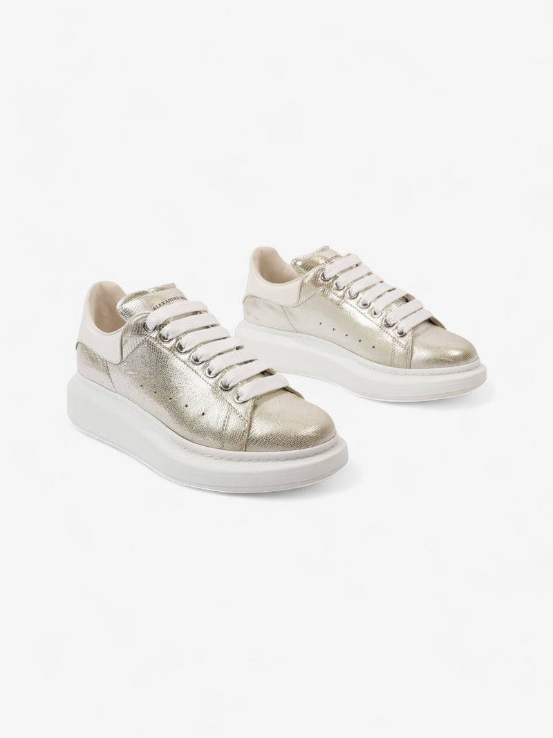  Alexander McQueen Oversized Sneakers Silver / White Tab Lizard EU 38.5 UK 5.5