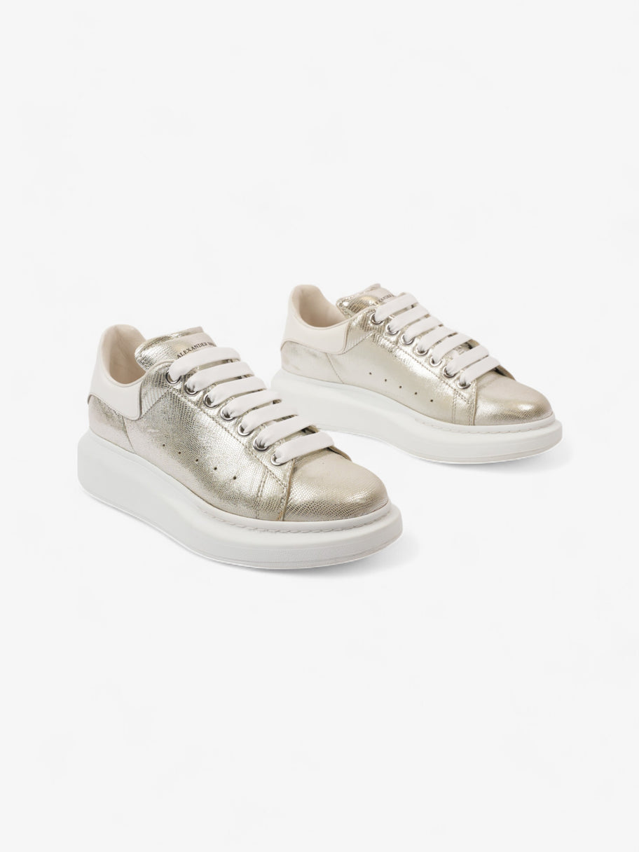 Alexander McQueen Oversized Sneakers Silver / White Tab Lizard EU 38.5 UK 5.5 Image 2