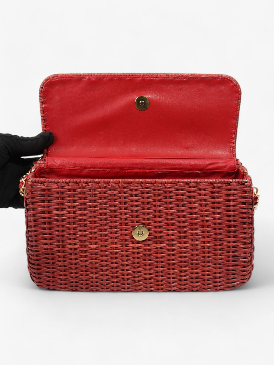 Chanel Classic Flap Red Wicker Image 8