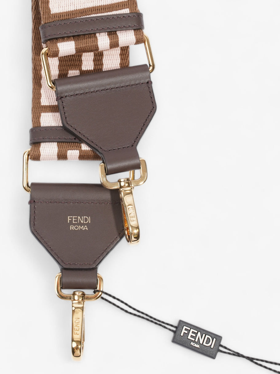 Fendi Strap You Brown / Light Pink / Gold Canvas Image 2