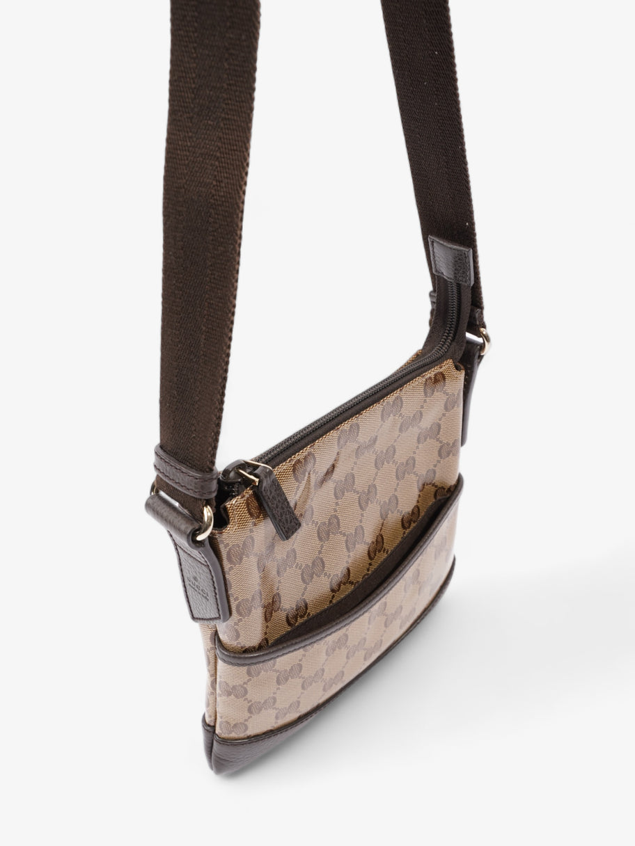 Gucci Small Messenger Beige And Ebony GG Supreme PVC Image 7