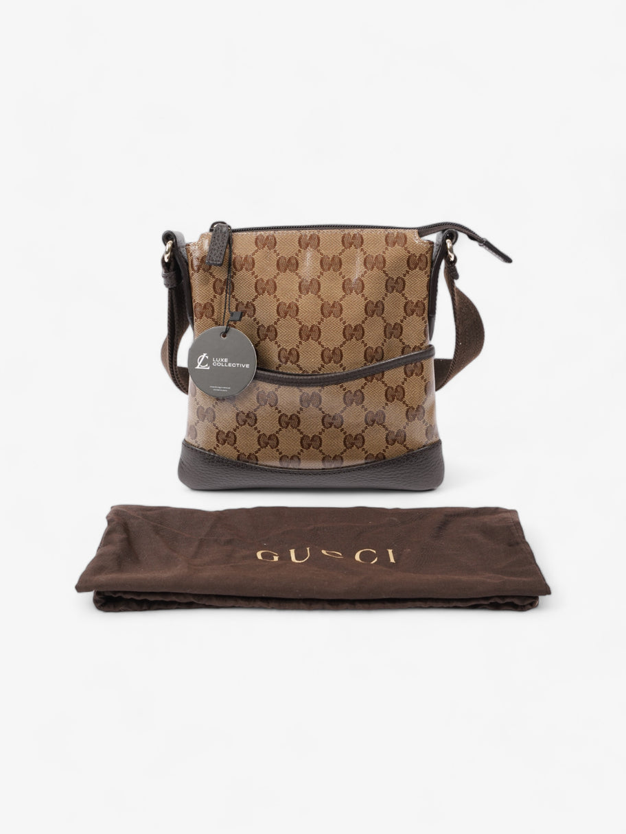 Gucci Small Messenger Beige And Ebony GG Supreme PVC Image 9