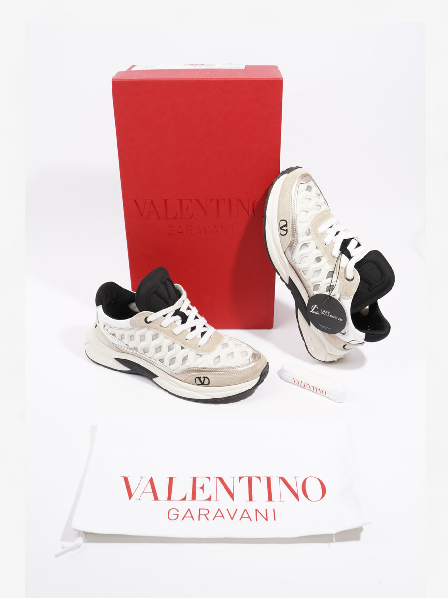 Valentino Ready Go Runner White / Black / Rose Gold Fabric EU 37.5 UK 4.5 Image 10