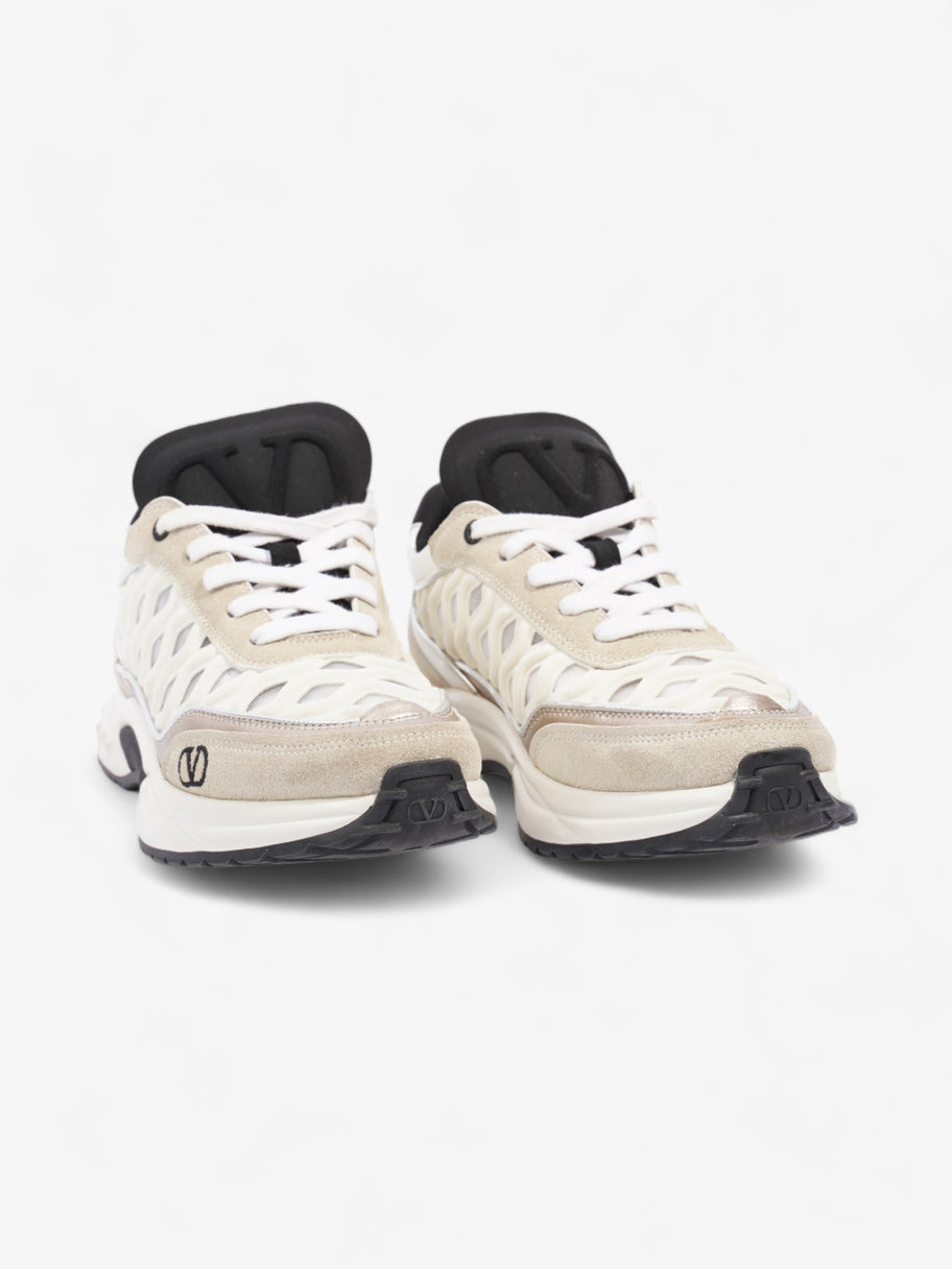 Valentino Ready Go Runner White / Black / Rose Gold Fabric EU 37.5 UK 4.5 Image 2