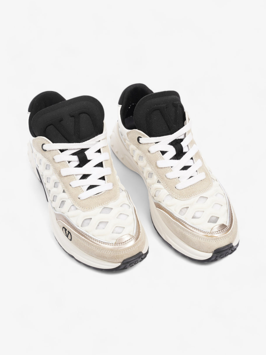 Valentino Ready Go Runner White / Black / Rose Gold Fabric EU 37.5 UK 4.5 Image 8