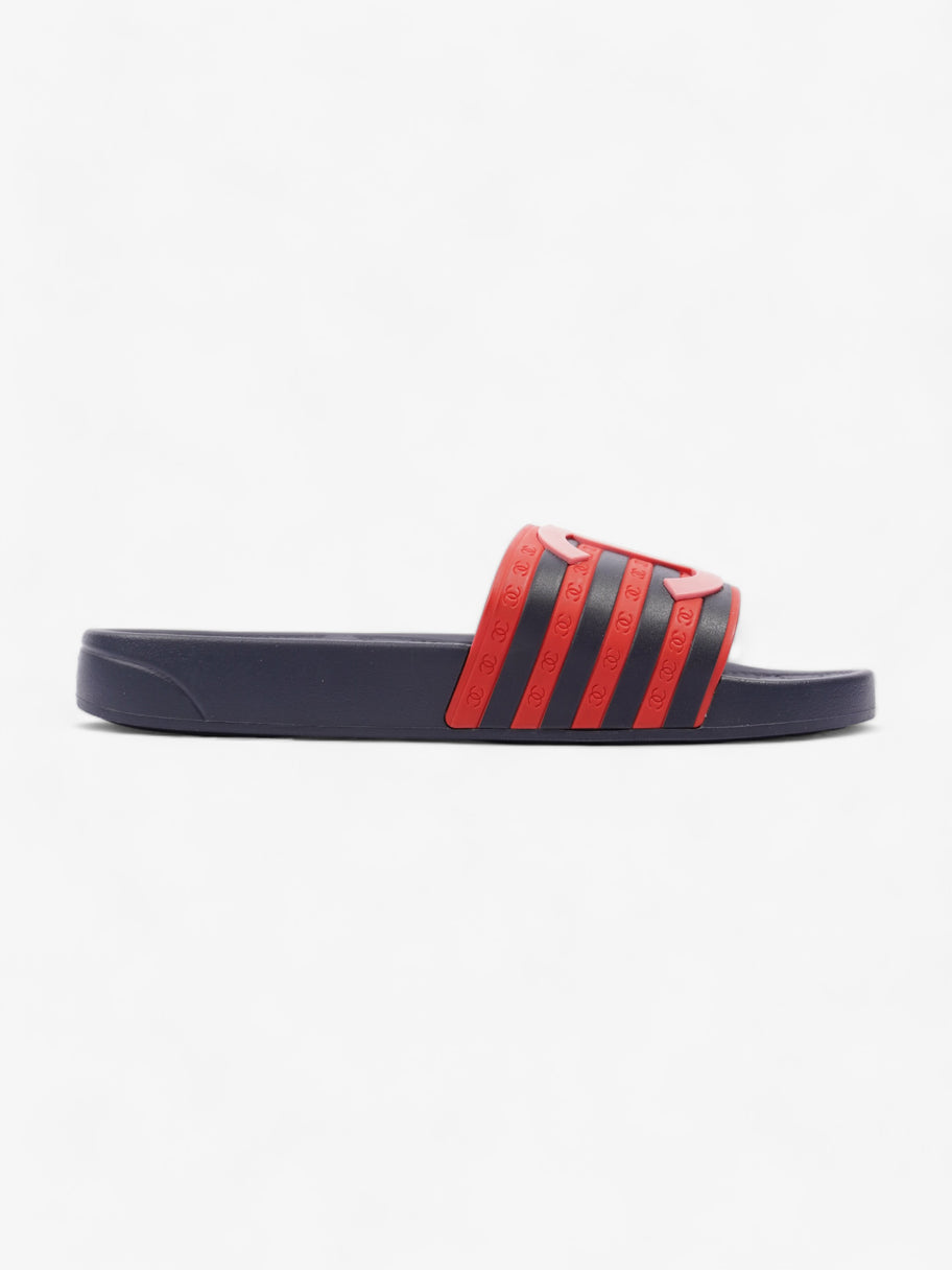 CC Flat Slides Red / Pink / Blue Rubber EU 36 UK 3 Image 1