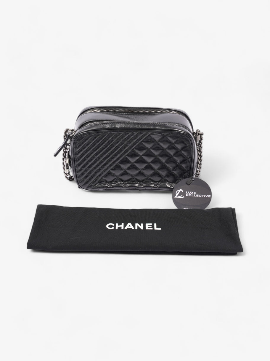 Chanel Coco Boy Camera Bag Black Calfskin Leather Image 9