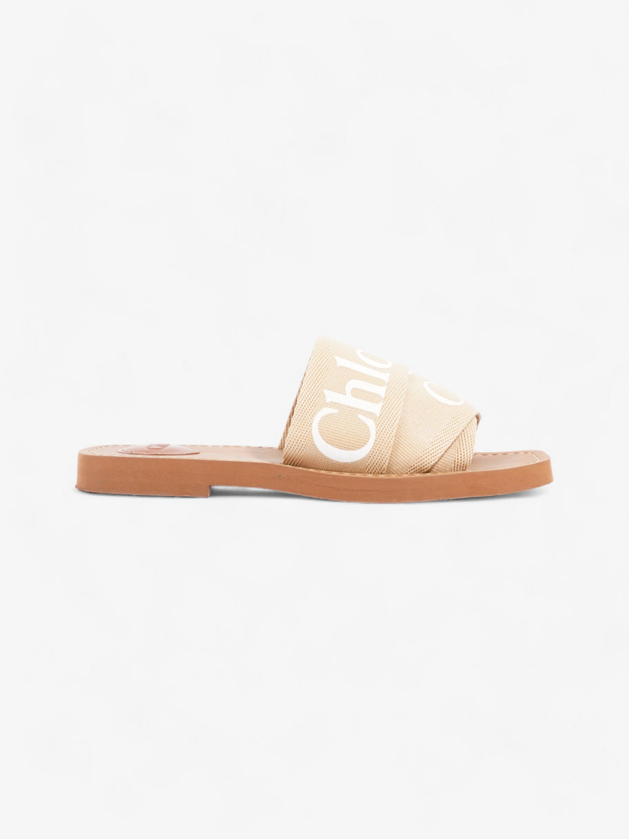 Chloe Woody Slides Soft Tan Canvas EU 36 UK 3 Image 1