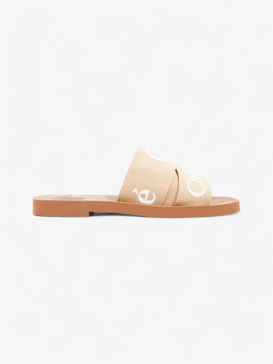 Chloe Woody Slides Soft Tan Canvas EU 36 UK 3 Image 4