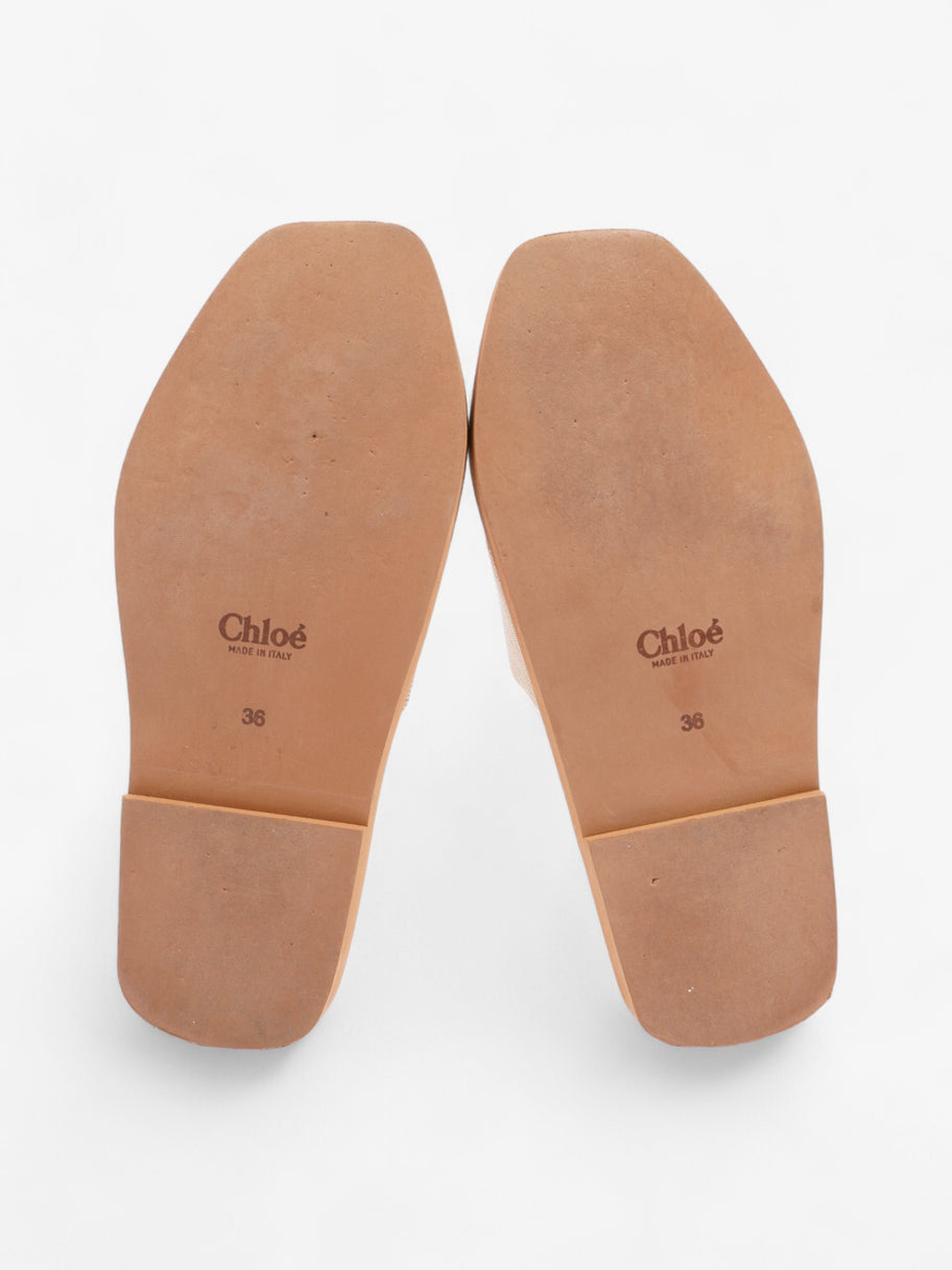 Chloe Woody Slides Soft Tan Canvas EU 36 UK 3 Image 7