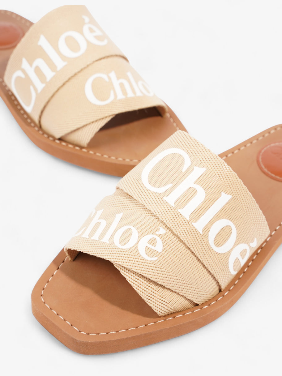 Chloe Woody Slides Soft Tan Canvas EU 36 UK 3 Image 9