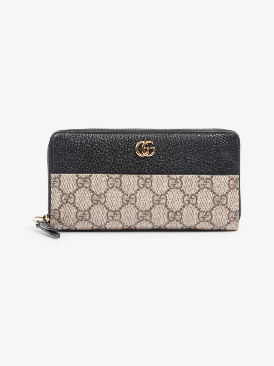 Gucci Marmont Wallet Beige  / Navy Coated Canvas Image 1