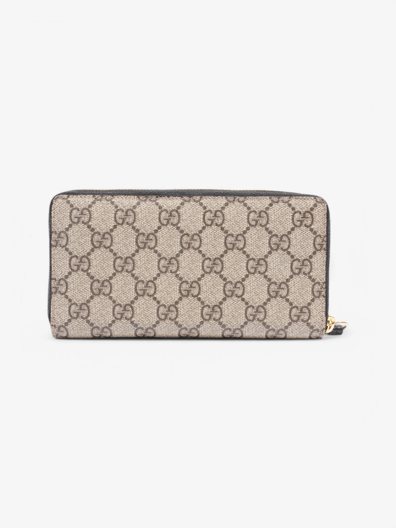  Gucci Marmont Wallet Beige  / Navy Coated Canvas