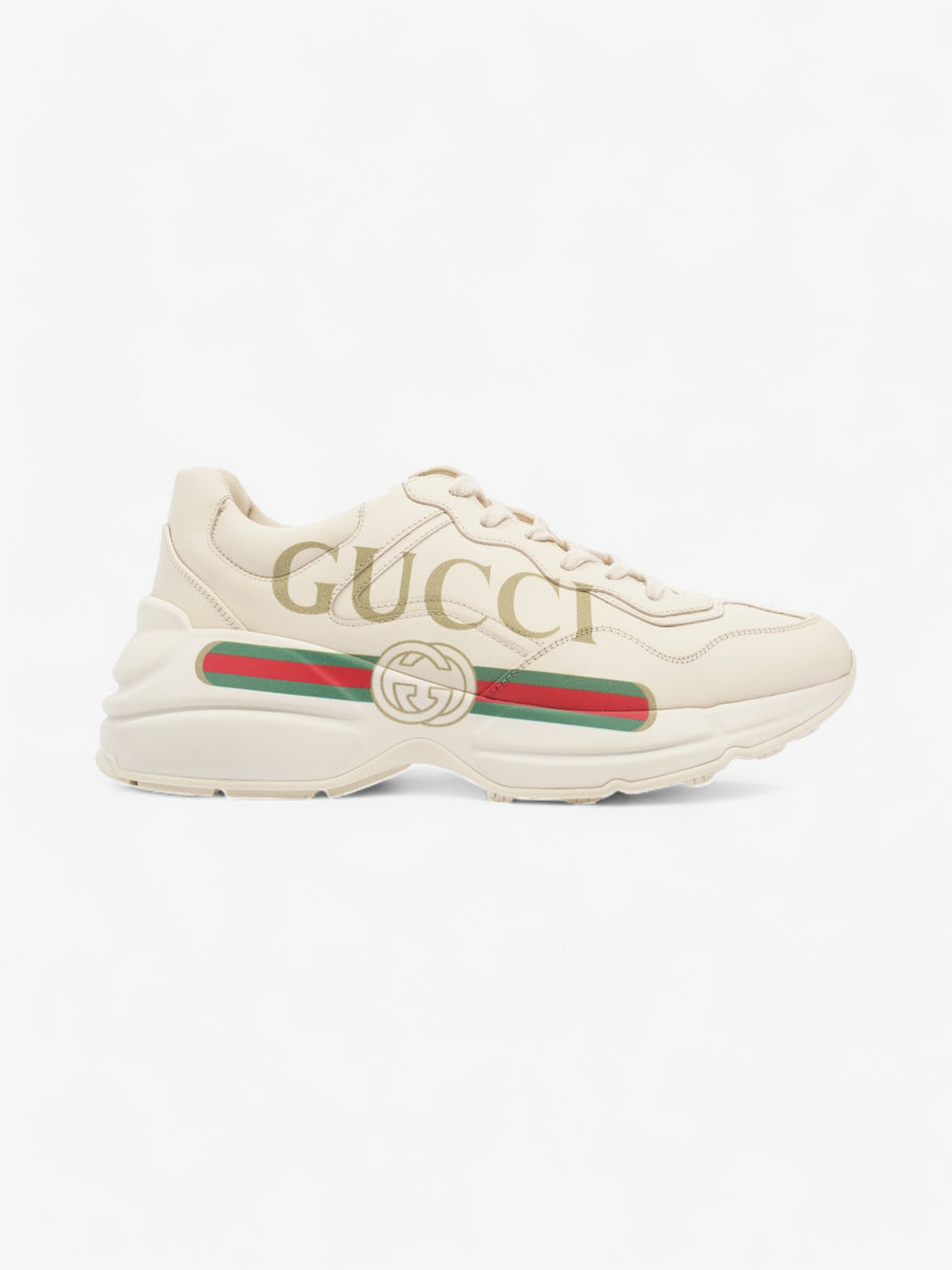 Gucci Rhyton Sneaker Ivory Leather EU 40 UK 7 Image 1