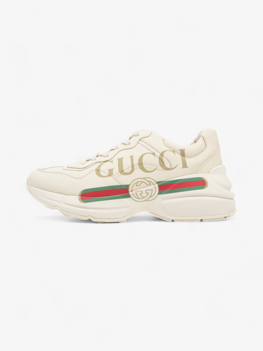 Gucci Rhyton Sneaker Ivory Leather EU 40 UK 7 Image 5