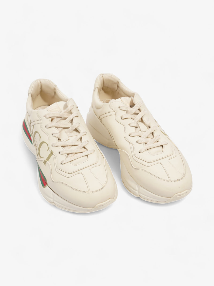 Gucci Rhyton Sneaker Ivory Leather EU 40 UK 7 Image 8