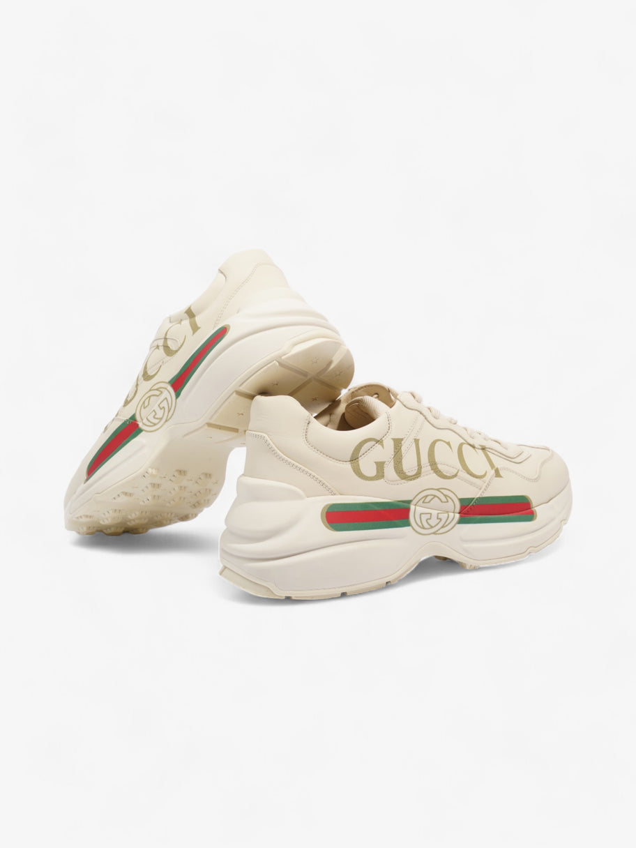 Gucci Rhyton Sneaker Ivory Leather EU 40 UK 7 Image 9