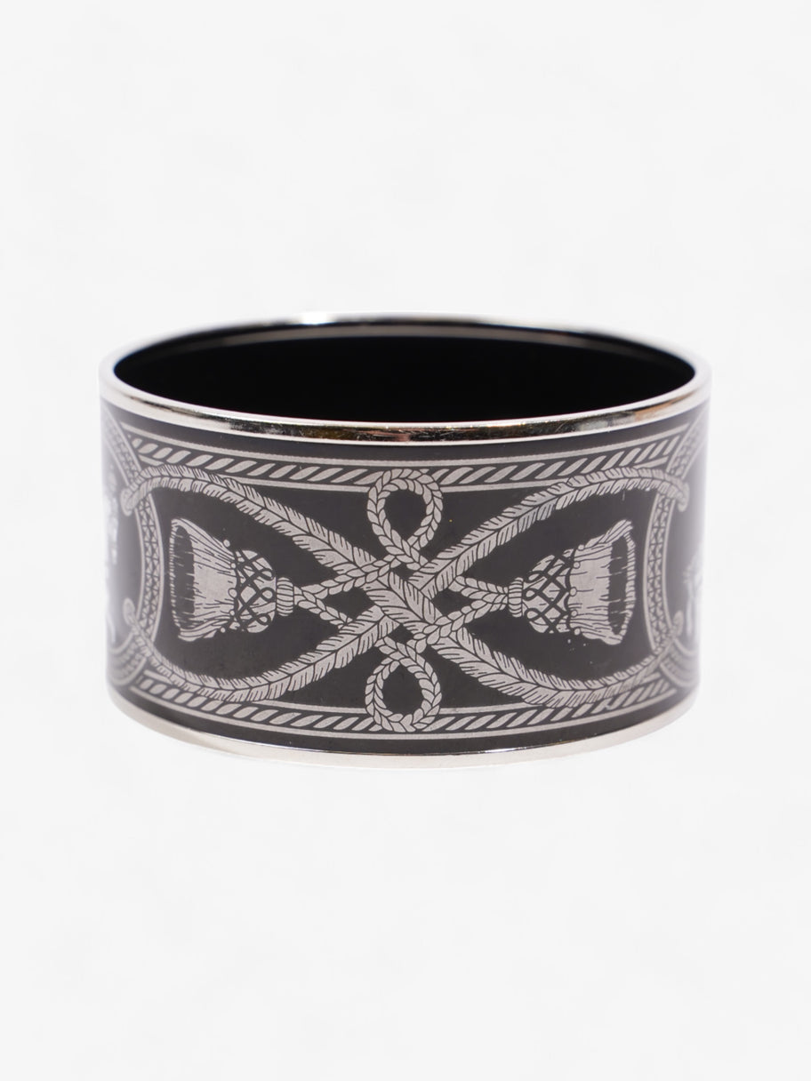 Hermes Grand Apparat Extra Wide Bracelet Black / White / Grey Enamel Small (Circumference - 20.4cm) Image 4