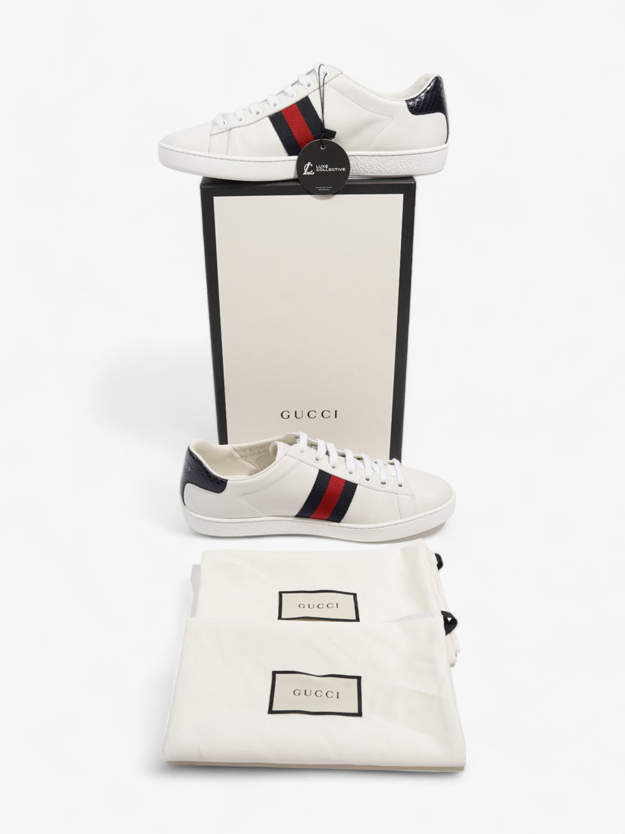 Gucci Ace White / Blue / Red Leather EU 38.5 UK 5.5 Image 10