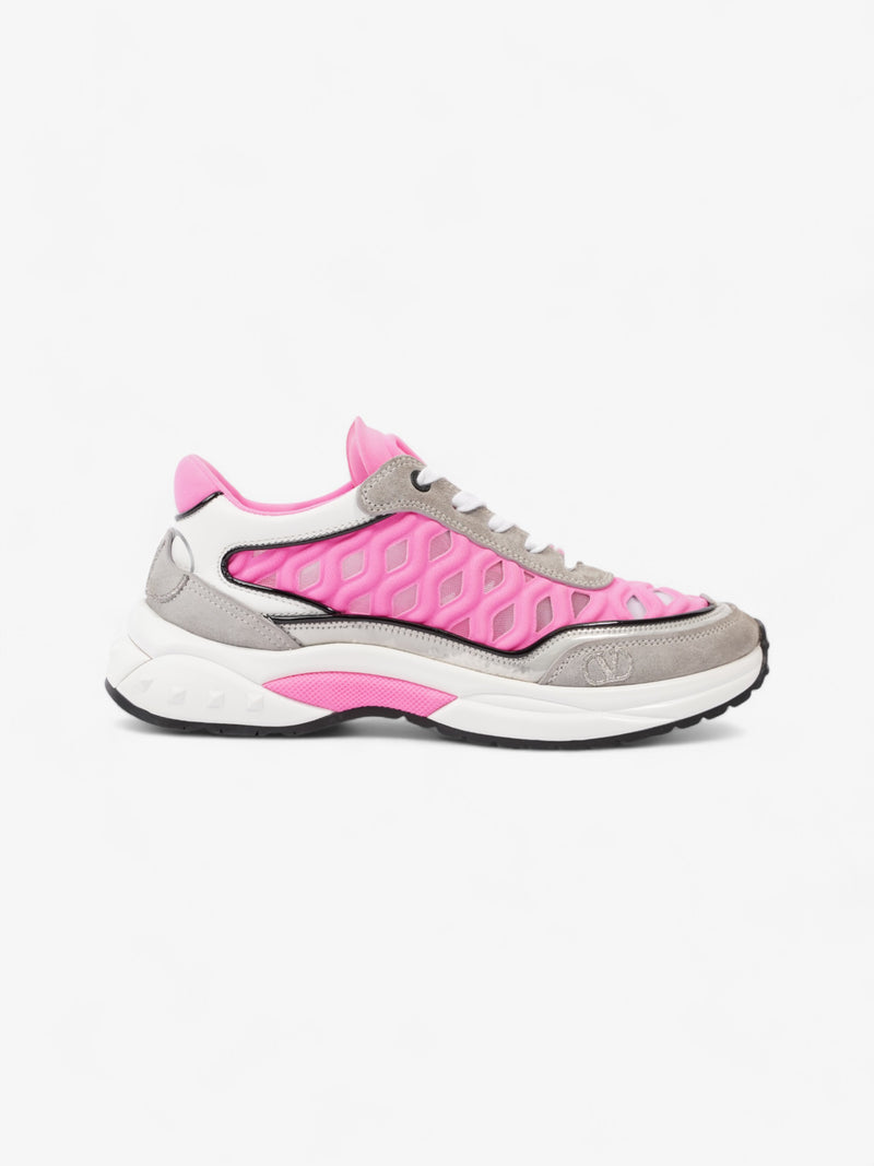  Valentino V Logo Sneakers Pink / Grey / White Neoprene EU 36 UK 3