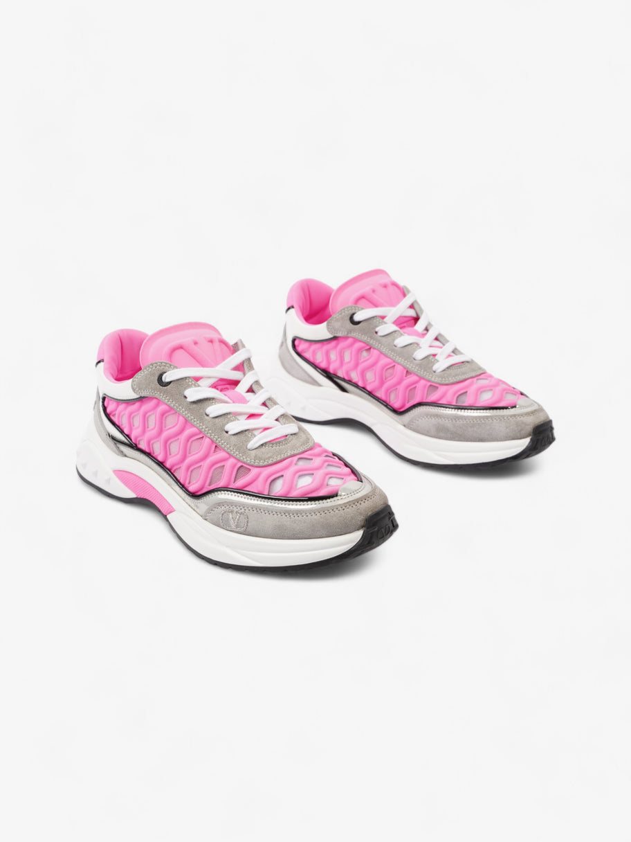 Valentino V Logo Sneakers Pink / Grey / White Neoprene EU 36 UK 3 Image 2