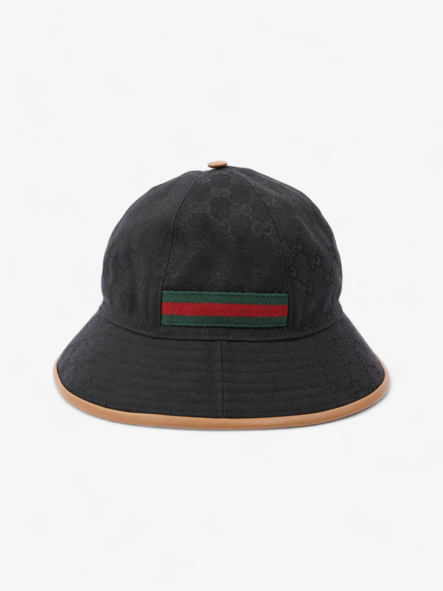 Gucci GG Sport Bucket Hat Black Canvas M Image 2