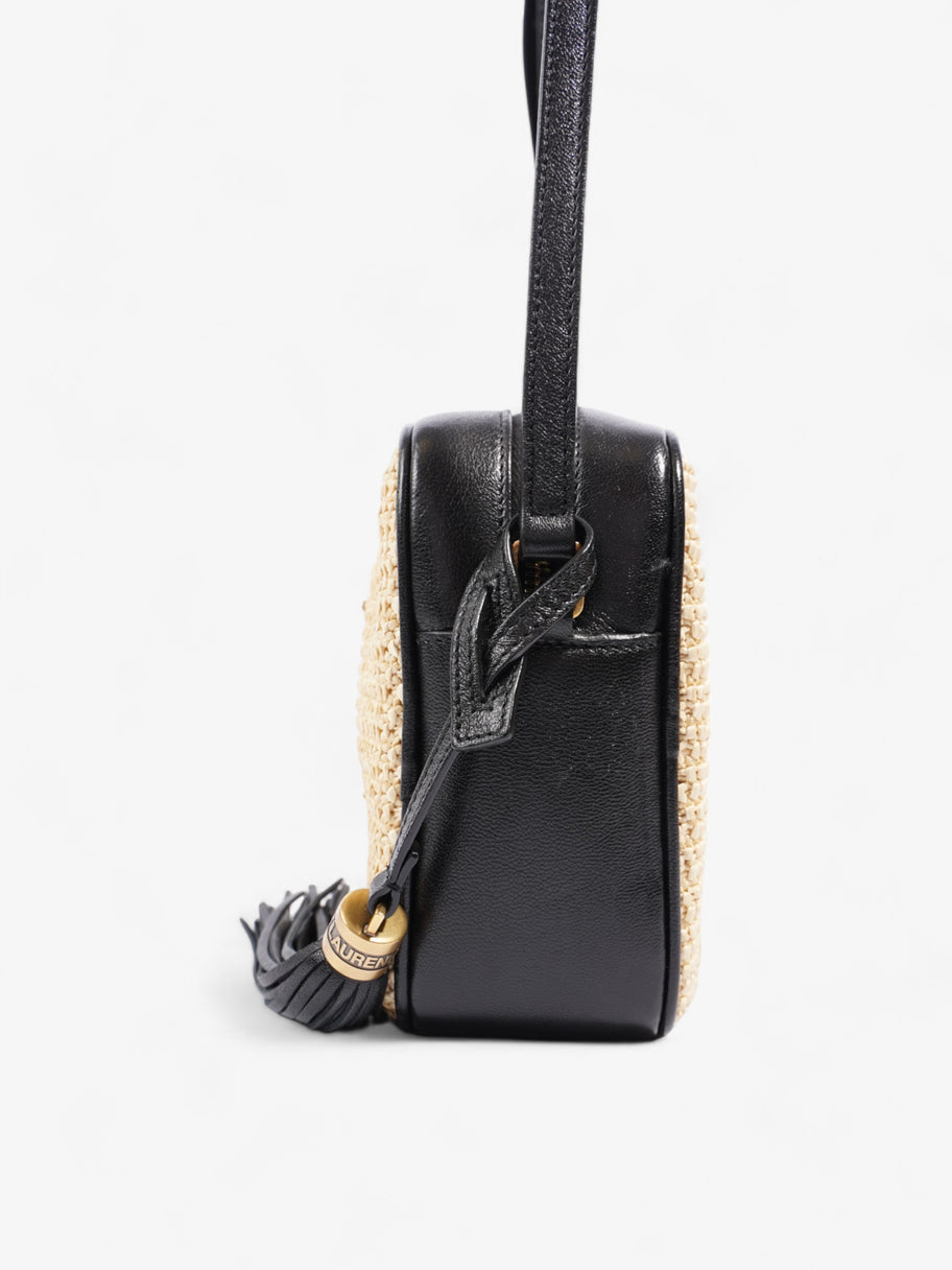 Saint Laurent Lou Camera Natural / Black Raffia Image 3