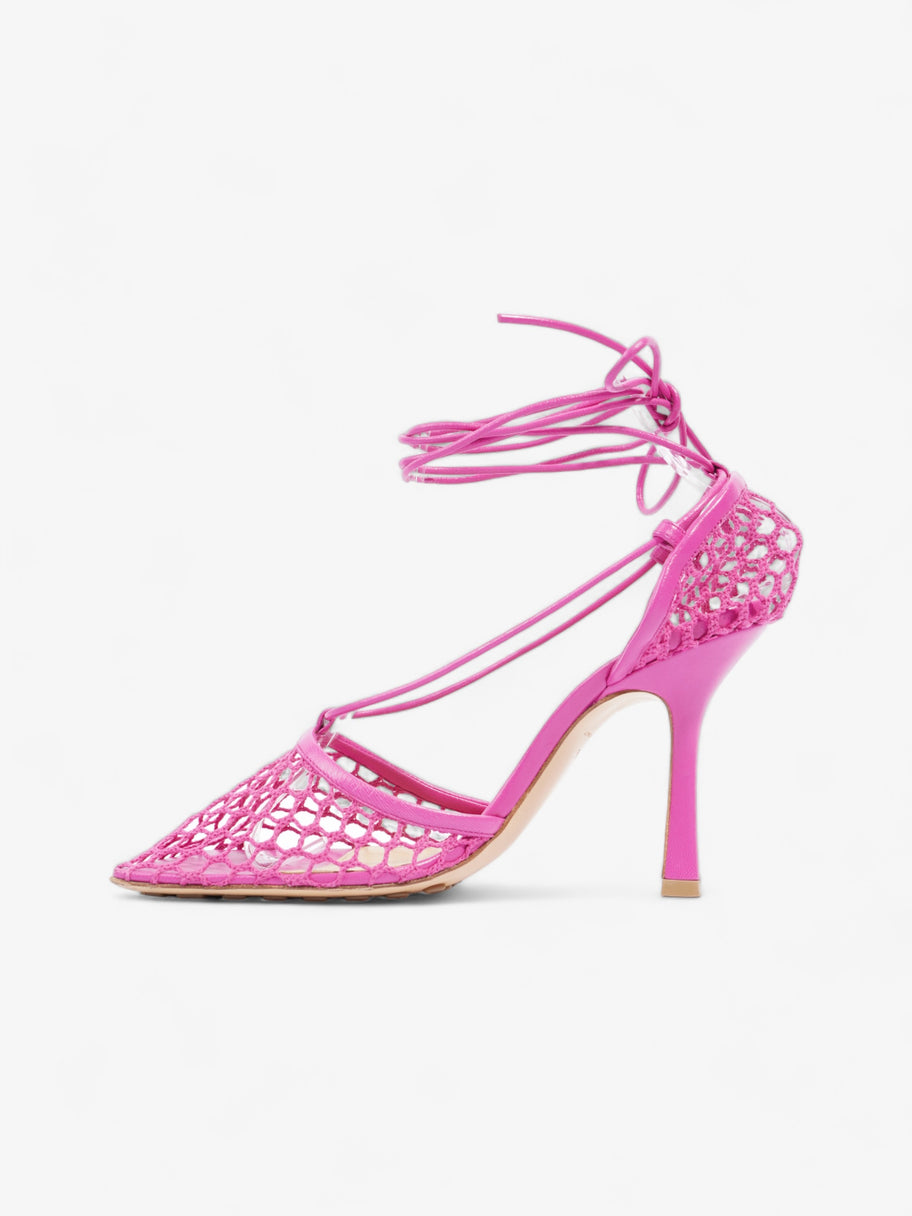 Bottega Veneta Lace Up Pumps 80 Pink Mesh EU 37.5 UK 4.5 Image 3